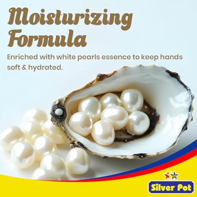 Silver Pot WHITE PEARLS HAND WASH PACK OF 2X400ML EACH - WHITE PEARLS FRAGRANCE GENTLE HYDRATING FORMULA AND EFFECTIVE GERM PROTECTION FOR DAILY USE - Image 3